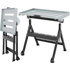 Table de Soudage Réglable Plateau Inclinable et Hauteur Réglable Table de Travail avec Support Métallique Portable