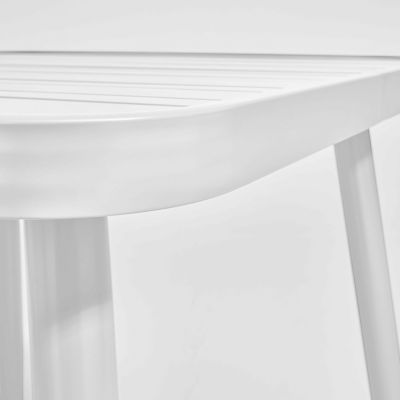 Table de terrasse carrée en aluminium blanc  Oviala