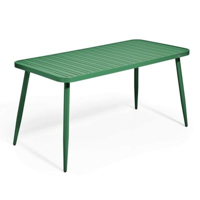 Table de terrasse en aluminium vert olive  Oviala