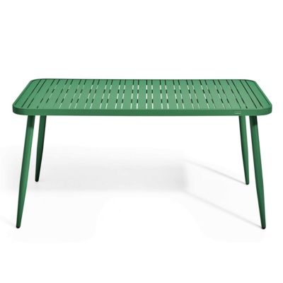 Table de terrasse en aluminium vert olive  Oviala