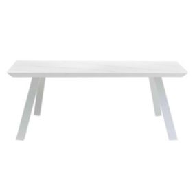 Table de terrasse rectangulaire marbre blanc  Oviala