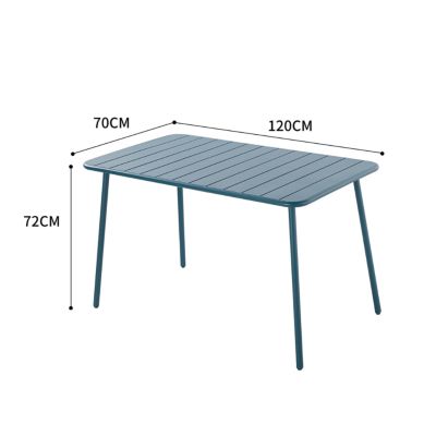Table en acier 4/6 places bleue - BERGAME