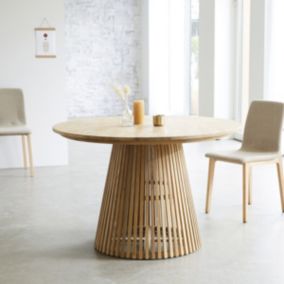 Table en teck massif ronde 4 pers.