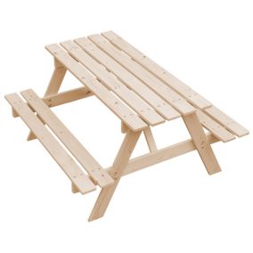 Table Enfant en Bois 90x90xH50 cm - TIMBELA M018-1