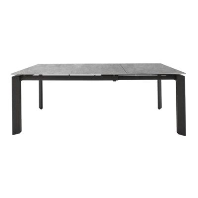 Table extensible 140-200 cm en céramique gris clair béton - MATRIX 2