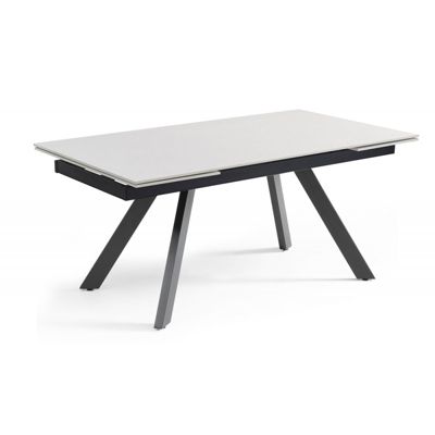 Table extensible 160-240 cm céramique blanc 4 pieds inclinés - OREGON 08