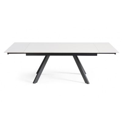 Table extensible 160-240 cm céramique blanc 4 pieds inclinés - OREGON 08