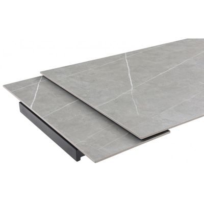 Table extensible 160-240 cm céramique gris marbré pied géométrique - ARIZONA 03