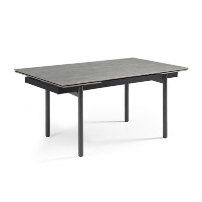 Table extensible 160-240 cm céramique gris marbré pieds droits - ARIZONA 09