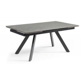 Table extensible 160-240 cm céramique gris marbré pieds inclinés - ARIZONA 08