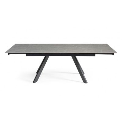 Table extensible 160-240 cm céramique gris marbré pieds inclinés - ARIZONA 08