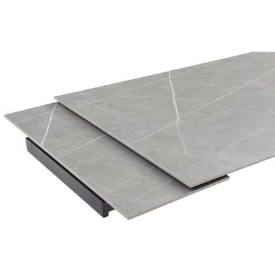 Table extensible 160-240 cm céramique gris marbré pieds inclinés - ARIZONA 08