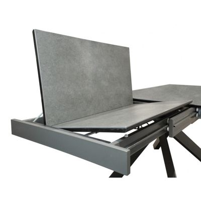 Table extensible 160 à 240 cm en céramique gris anthracite - SPIKE