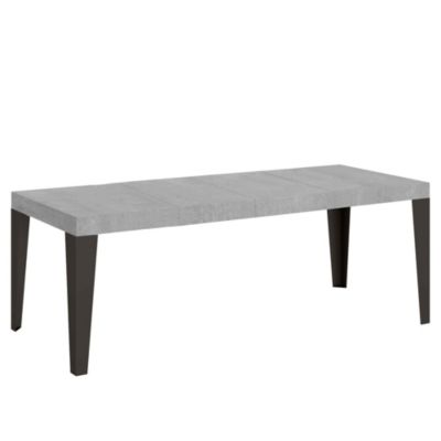 Table Extensible 160/420X90 Cm Flame Premium Pieds Béton Anthracite
