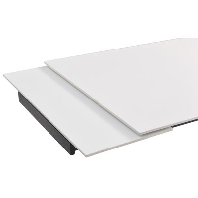 Table extensible 180-260 cm céramique blanc pied torsadé - OREGON 05