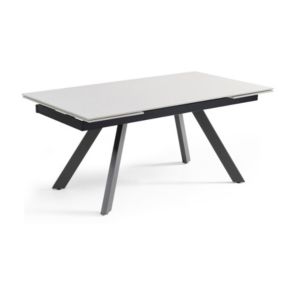 Table extensible 180-260 cm céramique blanc pieds inclinés - OREGON 08