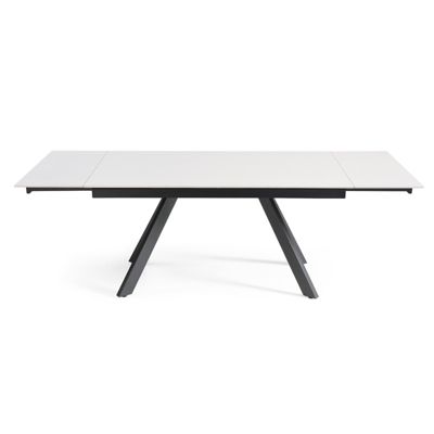 Table extensible 180-260 cm céramique blanc pieds inclinés - OREGON 08