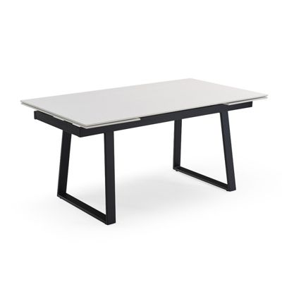 Table extensible 180-260 cm céramique blanc pieds luge - OREGON 02