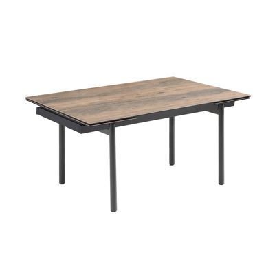 Table extensible 180-260 cm céramique effet bois pieds droits - TEXAS 09