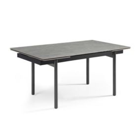 Table extensible 180-260 cm céramique gris marbré pieds droits - ARIZONA 09