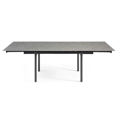 Table extensible 180-260 cm céramique gris marbré pieds droits - ARIZONA 09