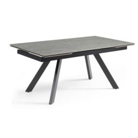 Table extensible 180-260 cm céramique gris marbré pieds inclinés - ARIZONA 08