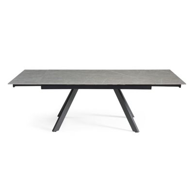 Table extensible 180-260 cm céramique gris marbré pieds inclinés - ARIZONA 08