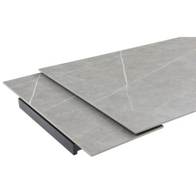 Table extensible 180-260 cm céramique gris marbré pieds inclinés - ARIZONA 08