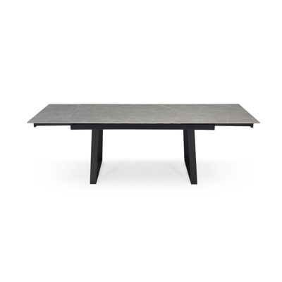 Table extensible 180-260 cm céramique gris marbré pieds luge - ARIZONA 02