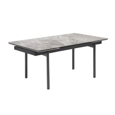 Table extensible 180-260 cm céramique marbré laqué pieds droits - DAKOTA 09