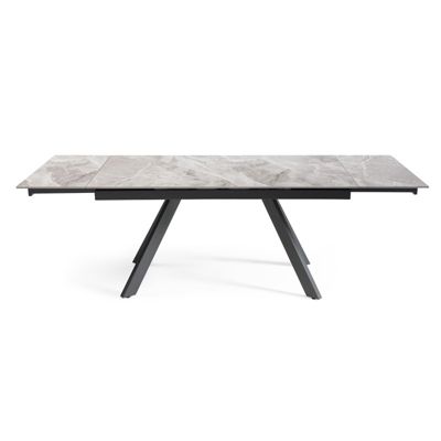 Table extensible 180-260 cm céramique marbré laqué pieds inclinés - DAKOTA 08