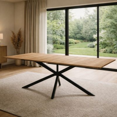 Table extensible 8-10 personnes effet bois 235cm BRIA