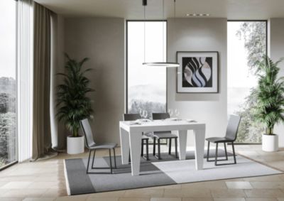 Table Extensible 90X120/224 Cm Spimbo Premium Frêne Blanc