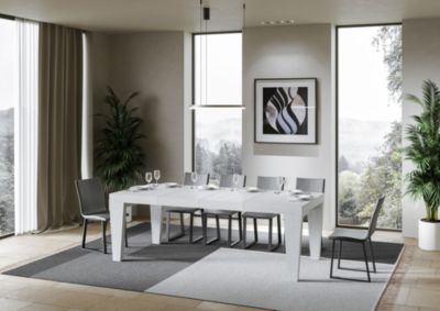 Table Extensible 90X120/224 Cm Spimbo Premium Frêne Blanc