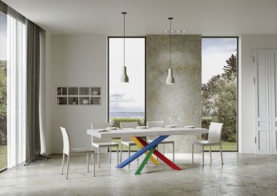 Table Extensible 90X120/224 Cm Volantis Premium Structure Frêne Blanc 4/B