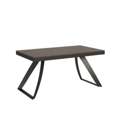 Table extensible 90x160/420 cm Proxy Evolution Noyer Structure Anthracite