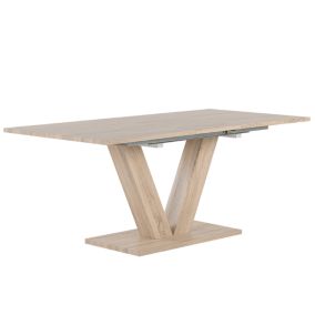 Table extensible bois clair 140/180 x 90 cm LIXA