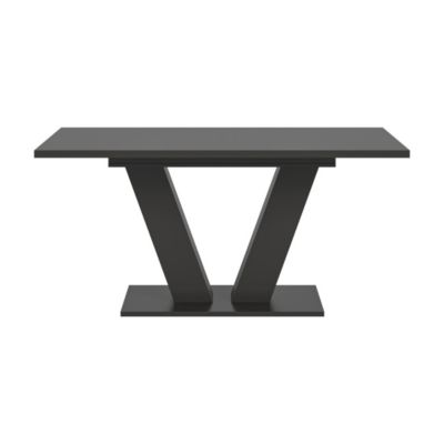Table extensible CAPTURE  Pied design en V  Gris foncé  150 à 190 cm