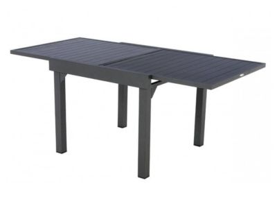 Table extensible carrée alu Piazza 4/8 places Graphite - Hespéride