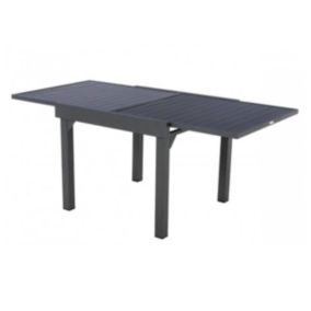Table extensible carrée alu Piazza 4/8 places Graphite - Hespéride