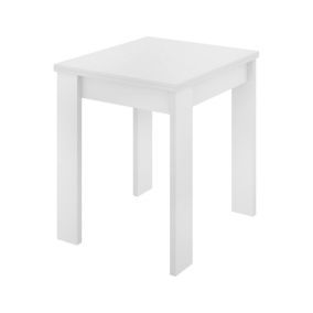 Table extensible Comer, Console extensible multi-positions, Table console auxiliaire pliante, 79/134x67h79 cm, Blanc