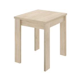 Table extensible Comer, Console extensible multi-positions, Table console auxiliaire pliante, 79/134x67h79 cm, Chêne