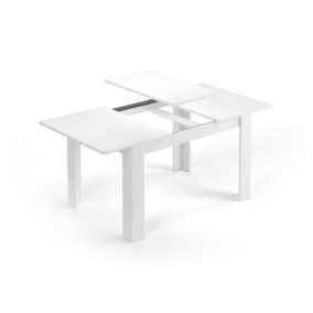 Table extensible Dalice, Console extensible pour salle à manger, Table de cuisine ouvrant avec rallonge, 140/190x90h78 cm, Blanc