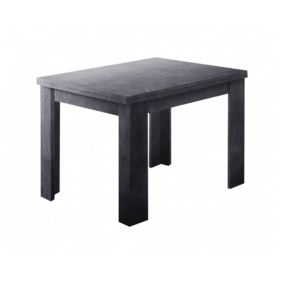 Table extensible Dlirol, Console auxiliaire de cuisine, Table extensible, 100% Made in Italy, 90x90h75 cm, Ardoise