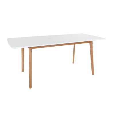 Table extensible HELGA 120 / 160cm blanche - Happy Garden