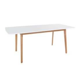 Table extensible HELGA 120 / 160cm blanche - Happy Garden