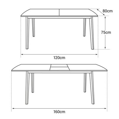 Table extensible HELGA 120 / 160cm blanche - Happy Garden