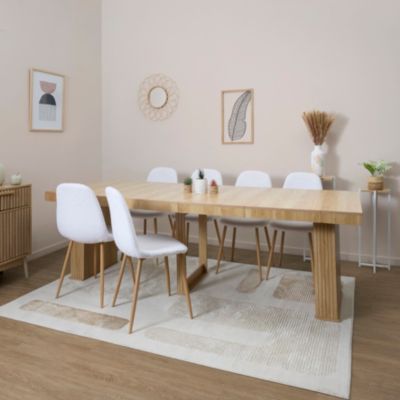 Table Extensible - HOME DECO FACTORY - Klaus - Marron - 47 x 90 cm à 235 cm