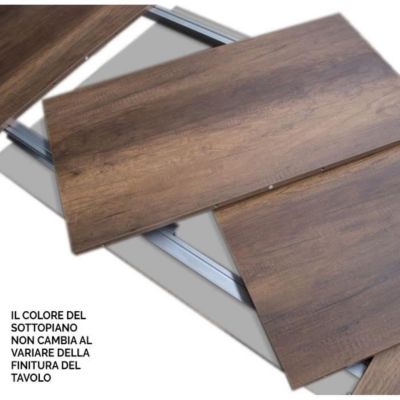 Table extensible Karamay Evolution - Dessus en Frêne Blanc - 90x120 cm (224 cm allongée) - Cadre Anthracite