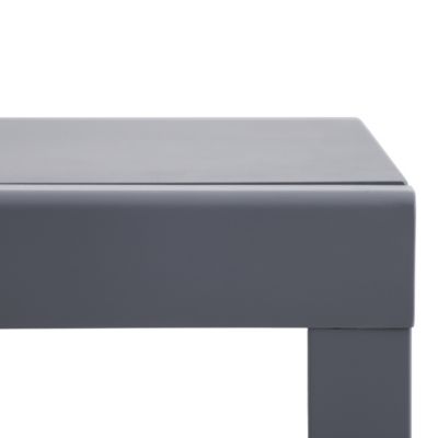Table extensible Moorea GoodHome aluminium et verre trempé mat gris acier L.240 x l.89.5 x H.75cm